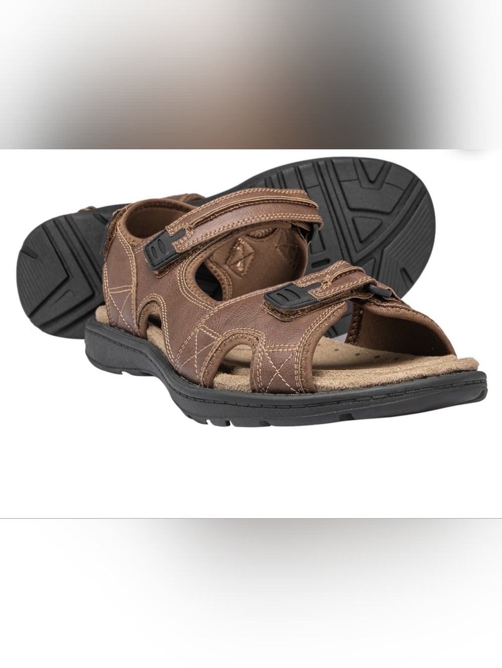 Men's Brown Adjustable Comfort Sandals